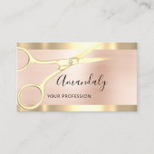 Professional Hairdresser Coiffeur Scissors Roos Visitekaartje (Voorkant)