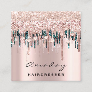 Professional Hairdresser Makeup Roos Diamond Vierkante Visitekaartje