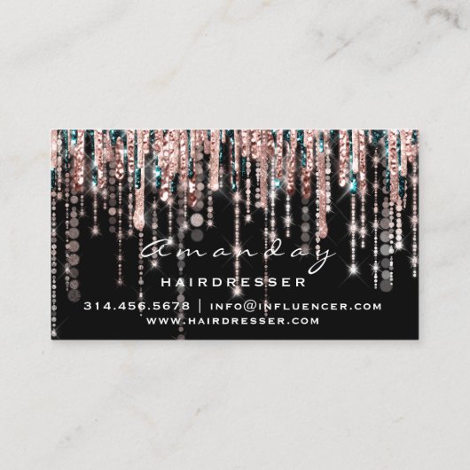 Professional Hairdresser Scissors Roos Black Gold Visitekaartje (Achterkant)