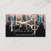 Professional Hairdresser Scissors Roos Black Gold Visitekaartje (Voorkant)