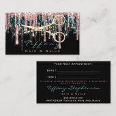 Professional Hairdresser Scissors Roos Black Gold Visitekaartje (Voorkant / Achterkant)