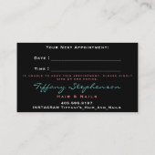 Professional Hairdresser Scissors Roos Black Gold Visitekaartje (Achterkant)