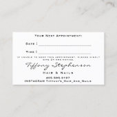 Professional Hairdresser Scissors Roos Black Gold Visitekaartje (Achterkant)