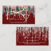 Professional Hairdresser Scissors Roos Burgundy Visitekaartje (Voorkant / Achterkant)