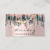 Professional Hairdresser Scissors Roos Drip Gold Visitekaartje (Voorkant)
