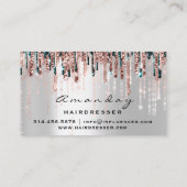 Professional Hairdresser Scissors Roos Drip Grey Visitekaartje (Achterkant)