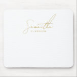 Professional Handwritten Gold Script Typography Muismat<br><div class="desc">Upgrade your workspace with the Professional Handwritten Gold Script Typography Mouse Pad, designed to combine elegance with everyday functionality. Featuring a refined handwritten-style gold script paired with clean, modern typography, this mouse pad adds a sophisticated and personalized touch to your desk. Perfect for home offices, corporate settings, or creative workspaces,...</div>
