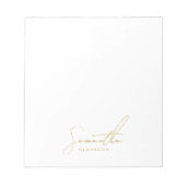 Professional Handwritten Gold Script Typography Notitieblok (Voorkant)