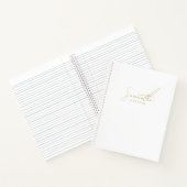 Professional Handwritten Gold Script Typography Notitieboek (Binnen)