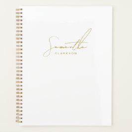 Professional Handwritten Gold Script Typography Planner