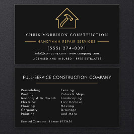 Professional Handyman & Builder Visitekaartje