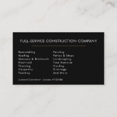 Professional Handyman & Builder Visitekaartje (Achterkant)