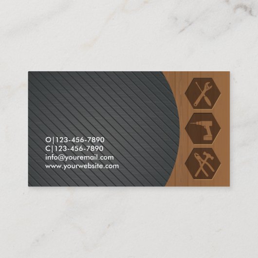 Professional Handyman Construction Remodeling Visitekaartje (Achterkant)
