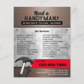 Professional Handyman & Repair Maintenance Service Flyer (Voorkant)