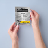 Professional Handyman & Repair Service Faux Metal Flyer (Hand)