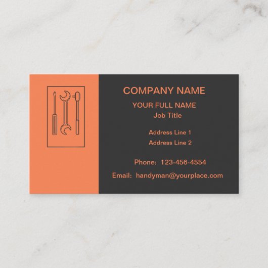 Professional Handyman Visitekaartje (Voorkant)