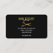 Professional-hare-stylist en Salon-Visitekaartje Visitekaartje (Achterkant)