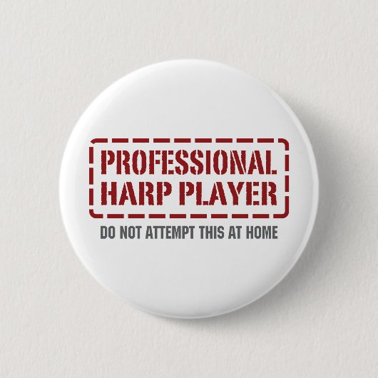 Professional Harp Player Ronde Button 5,7 Cm (Voorkant)