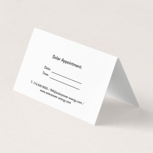 Professional HeadShot Visitekaartje (Achterkant)