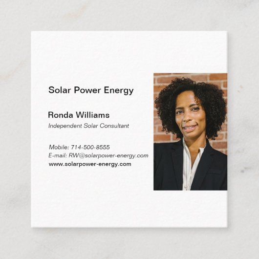 Professional HeadShot Visitekaartje Contactkaartje (Voorkant)