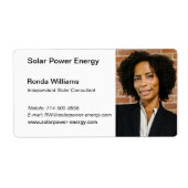 Professional HeadShot Visitekaartje Etiket (Voorkant)