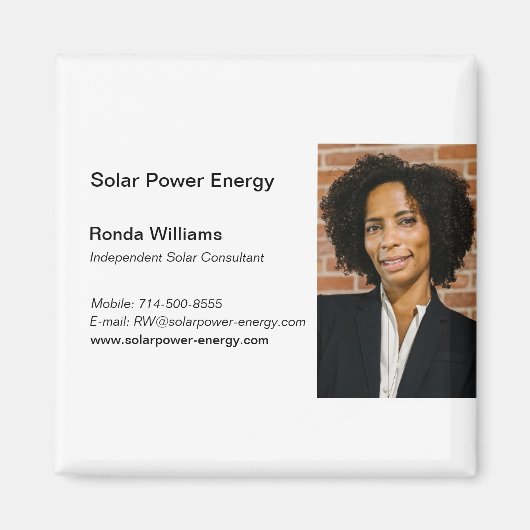 Professional HeadShot Visitekaartje Magneet (Voorkant)