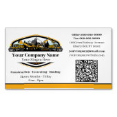 Professional Heavy Equipment Construction Company  Magnetisch Visitekaartje (Voorkant)