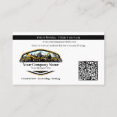 Professional Heavy Equipment Construction Company  Visitekaartje (Achterkant)