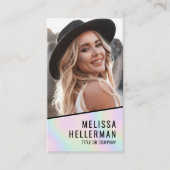 Professional Holographic Photo Logo Vertical Visitekaartje (Voorkant)