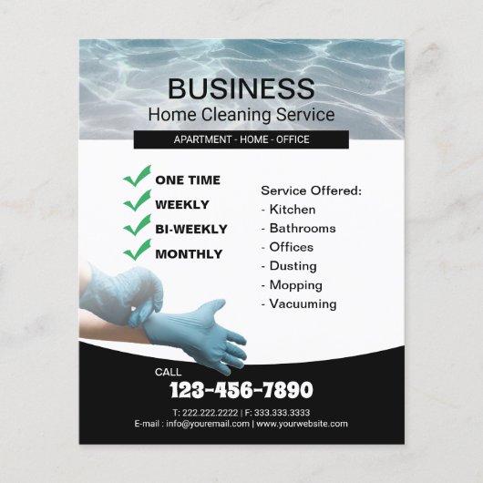 Professional Home Cleaning House Keeping Service Flyer (Voorkant)