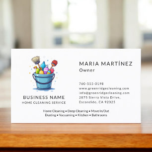 Professional Home Cleaning Maid Service Visitekaartje