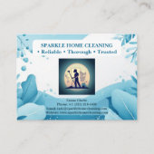 Professional Home Cleaning Services Logo QR Code Visitekaartje (Voorkant)