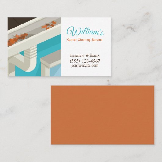 Professional Home Gutter Cleaning Service Visitekaartje (Voorkant / Achterkant)