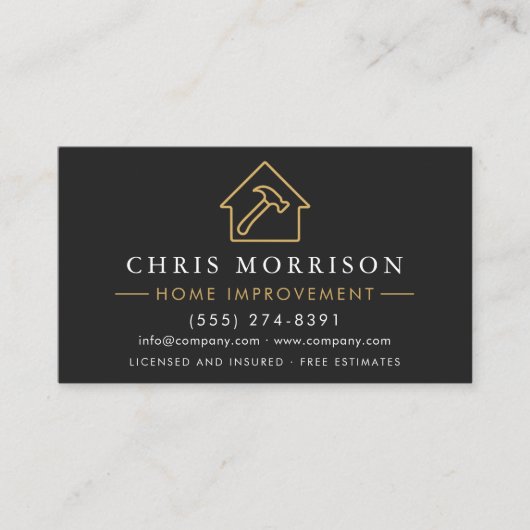 Professional Home Improvement Construction Visitekaartje (Voorkant)