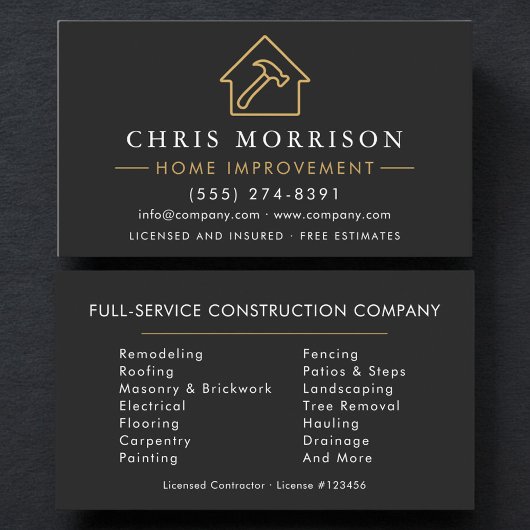 Professional Home Improvement Construction Visitekaartje