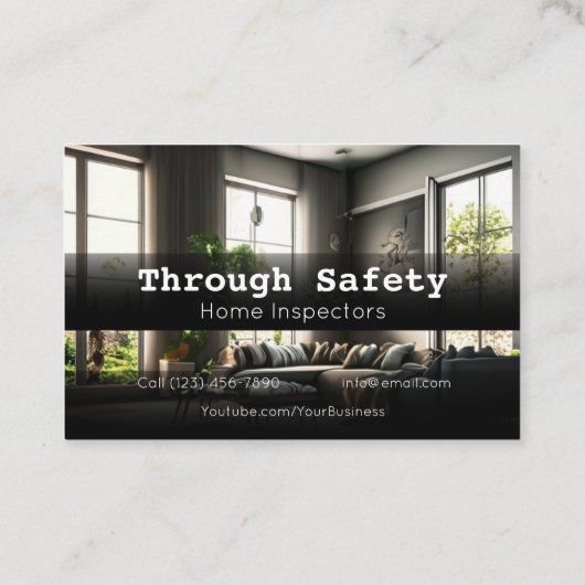 Professional Home Inspection Inspector Services Visitekaartje (Achterkant)