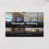 Professional Home Inspection Inspector Services Visitekaartje (Achterkant)