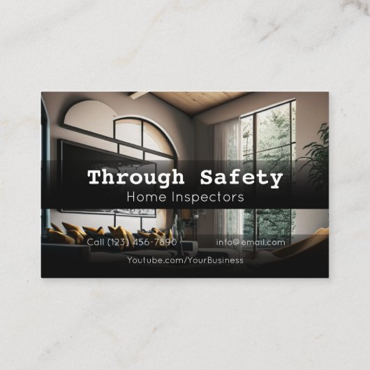 Professional Home Inspection Inspector Services Visitekaartje (Achterkant)