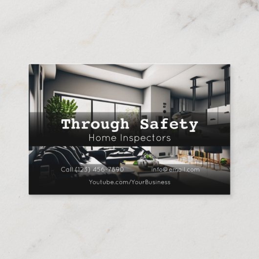 Professional Home Inspection Inspector Services Visitekaartje (Achterkant)