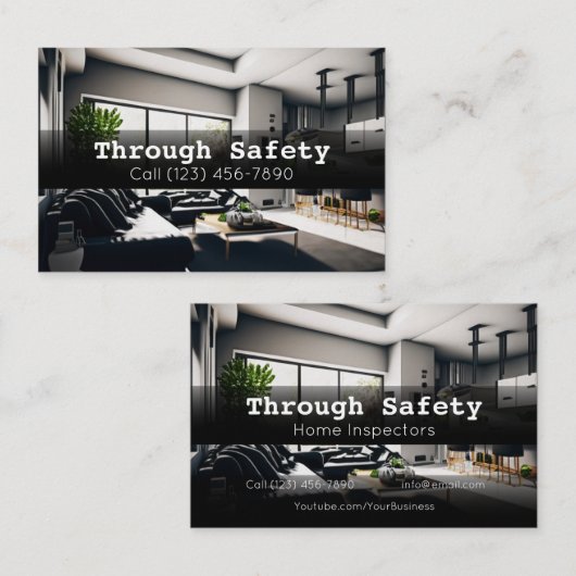 Professional Home Inspection Inspector Services Visitekaartje (Voorkant / Achterkant)
