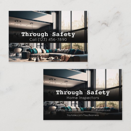 Professional Home Inspection Inspector Services Visitekaartje (Voorkant / Achterkant)