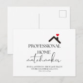 Professional Home Matchmaker Real Estate Briefkaart (Voorkant / Achterkant)
