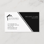 Professional Home Real Estate Agent Logo Black Visitekaartje (Achterkant)