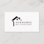 Professional Home Real Estate Agent Logo Black Visitekaartje (Voorkant)