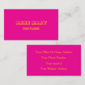 Professional Hot Pink Orange Retro Modern Trendy Visitekaartje (Voorkant / Achterkant)