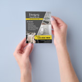 Professional House Cleaning Maid Service Gold Flyer (Hand)