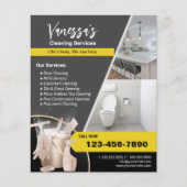 Professional House Cleaning Maid Service Gold Flyer (Voorkant)