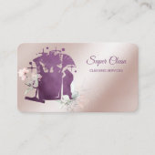Professional House Cleaning Rose Gold Glitter Chic Visitekaartje (Voorkant)