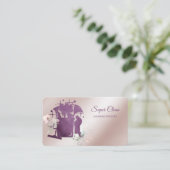 Professional House Cleaning Rose Gold Glitter Chic Visitekaartje (Staand voorkant)