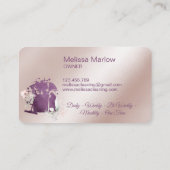 Professional House Cleaning Rose Gold Glitter Chic Visitekaartje (Achterkant)